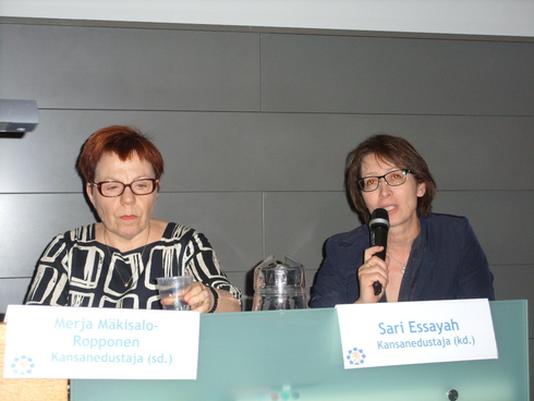 Kansanedustajat Merja Mäkisalo-Ropponen ja Sari Essayah_MTS_16.5.2016_Joensuu